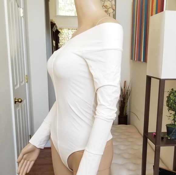 Free People Zone Out Off Shoulder Thong Bodysuit - Picture 3 of 3